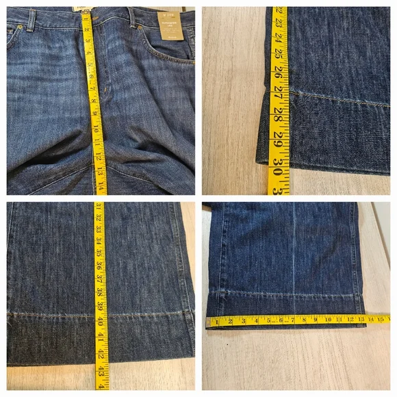 Madewell Plus Size 20W SuperWide High Waisted Full Length Blue Whiskering Jeans - Picture 12 of 16